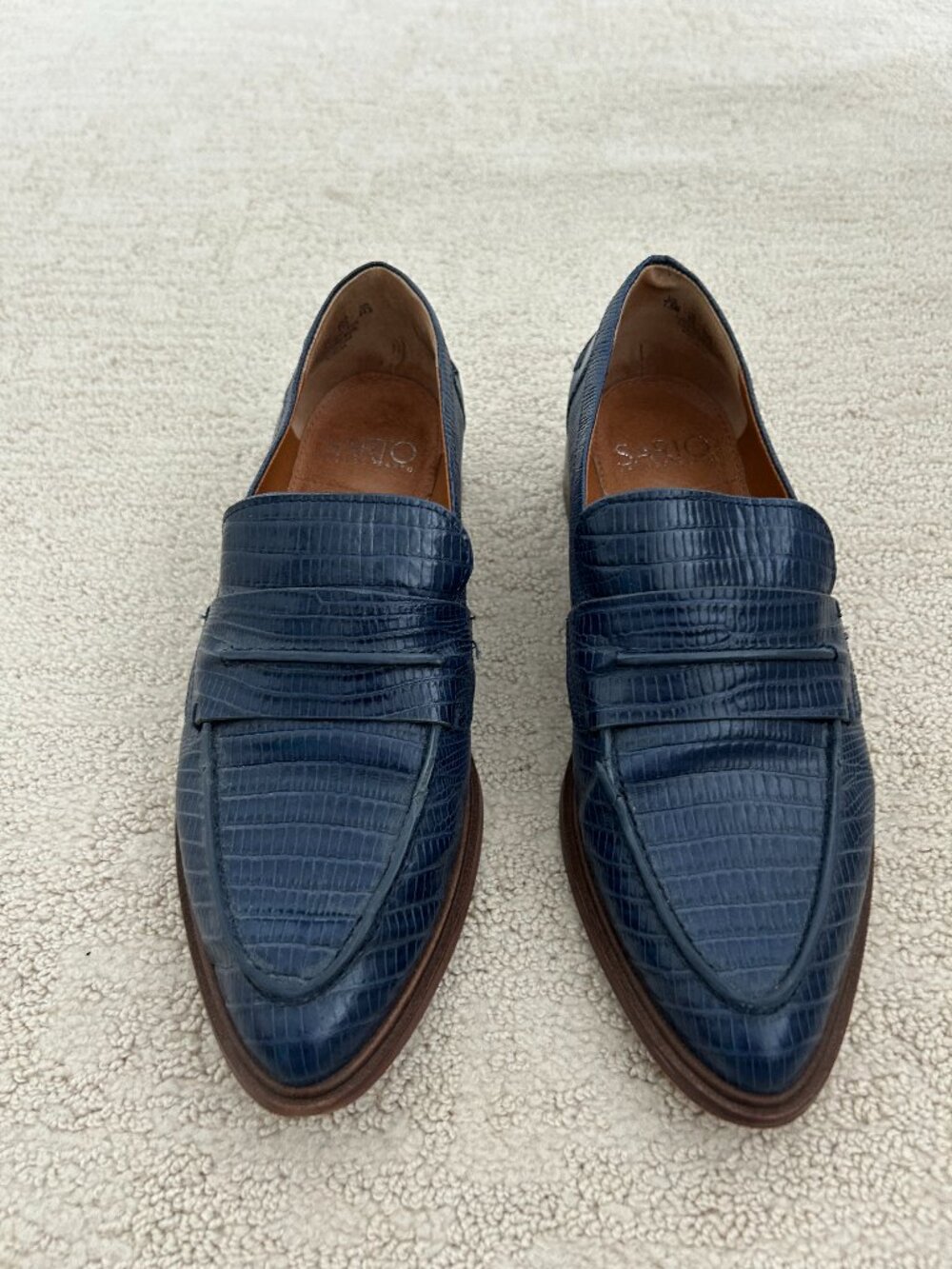 Franco Sarto blue leather shoes